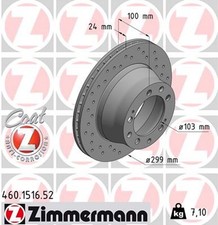 2x ZIMMERMANN Bremsscheibe SPORT Z 460.1516.52 f&uuml;r PORSCHE 968 964 944 911 Turbo