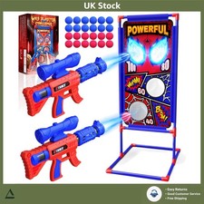 Hero Shooting Game Blaster Toy Set 2 Guns 4 Targets 24 Foam Balls Kids