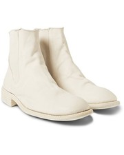 GUIDI White Leather Chelsea Boots size Eu42 UK8