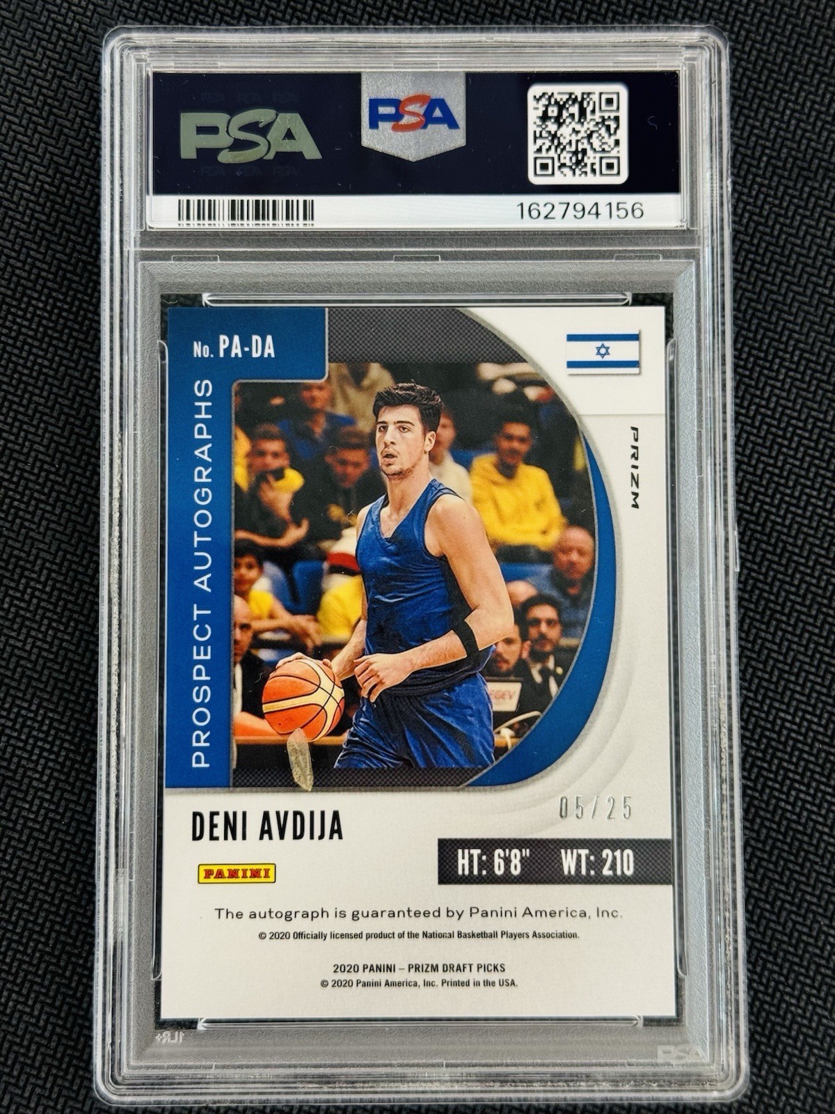 PSA 10 Deni Avdija Auto /25 Mojo Prizm Rookie RC Dp 2020-21 Panini Prizm view 6