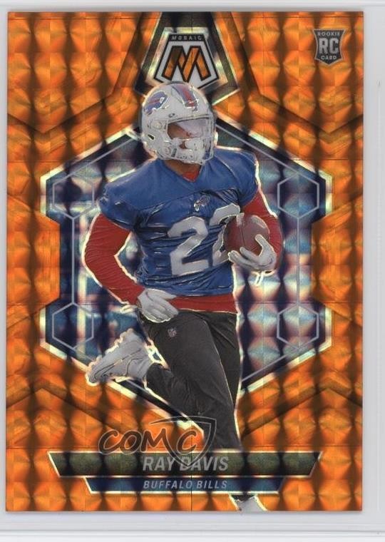 2024 Panini Mosaic Rookies Orange Mosaic Prizm 27/199 Ray Davis #387 11oh