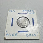 1911 Barber Dime Silver 10C Circulated Coin