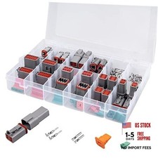 228 PCS Deutsch DT Connector Kit, 2, 3, 4, 6, 8, 12 Pin Gray Connector
