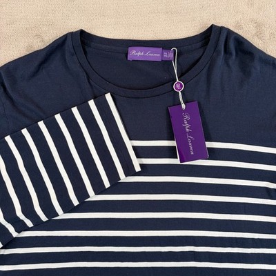Ralph Lauren Purple Label Striped Lisle Long Sleeve T-Shirt 2XL