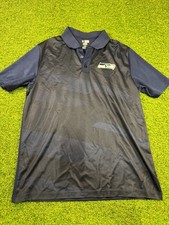 NFL Team Apparel Seattle Seahawks Football Team Shirt Mens Large Black Blue Logo