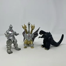 Trendmasters Godzilla Figures Lot Mechagodzill Mecha-King Ghidorah Toho Vintage