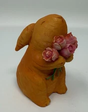Home Grown Enesco Carrot Rabbit Bunny Roses Flowers Vegetable Figurine NO BOX