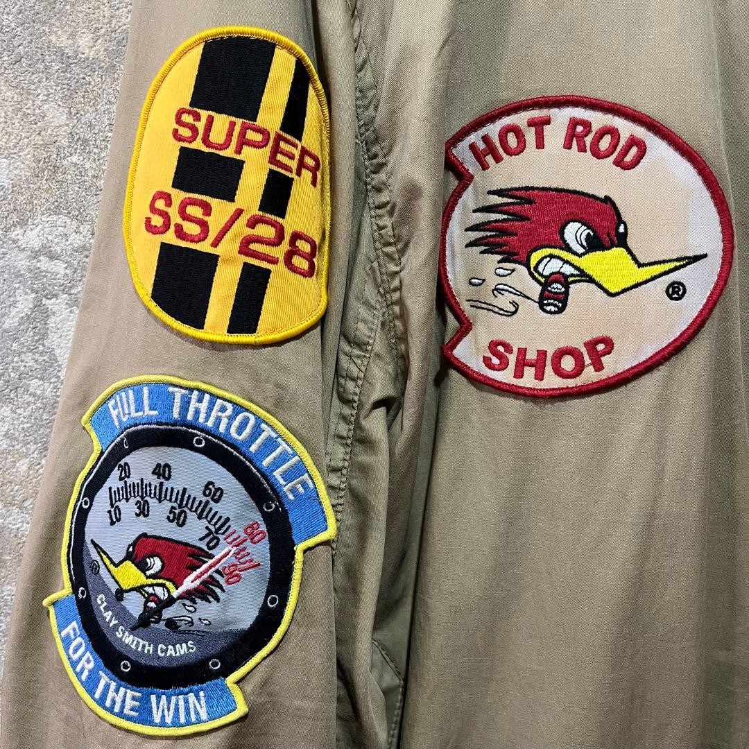 CLAY SMITH CAMS Patch Flight Jacket Beige LLW Siz… - image 4