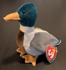 Ty Beanie Baby Jake the Mallard Drake Duck Plush Toy 1998 Edition