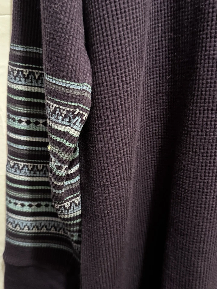 Columbia Sportswear длинным рукавом фиолетовый топ с полосками на рукавах Sz 1 X свитер - Изображение 2 из 4