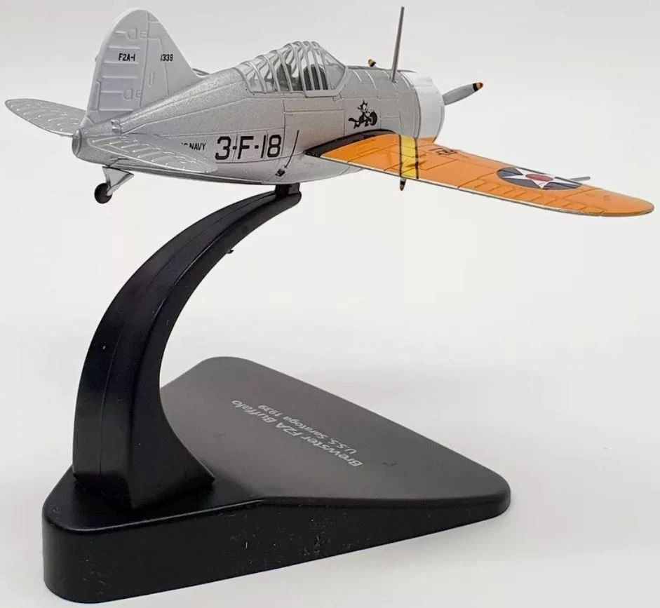 OXFORD DIECAST, BREWSTER F2A Buffalo - U.S.S. Saratoga 1939, 1/72,  OXFAC082 - Immagine 2 di 4