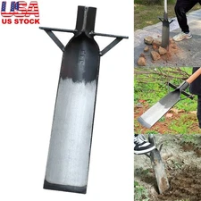 Heavy-Duty Metal Garden Spade for Digging Transplanting Weeding Gardening Shovel