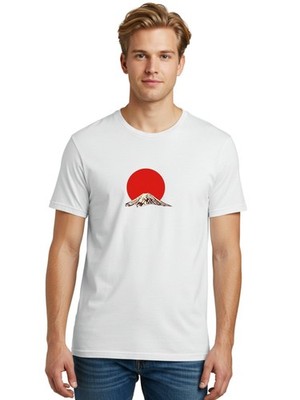 Mount-Fuji-7 Mens Graphic Tee, 100% Cotton, Casual Summer Wear