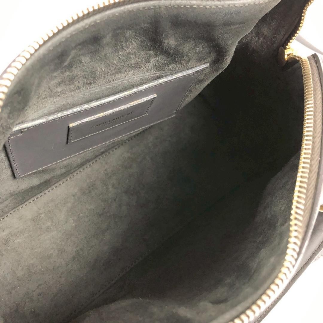 SAINT LAURENT Leather 2WAY Baby Duffle Bag Gray Classic Shoulder Crossbody thumbnail 8