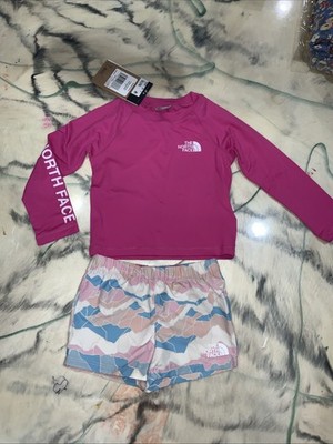 The North Face Toddlers SPF 40 Sun Set 2T Sachet Pink Mountain Camo Print