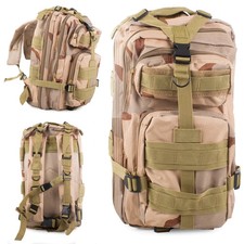 Zaino Trekking da Viaggio Borsa Militare Uomo per Escursionismo Caccia  beige 30