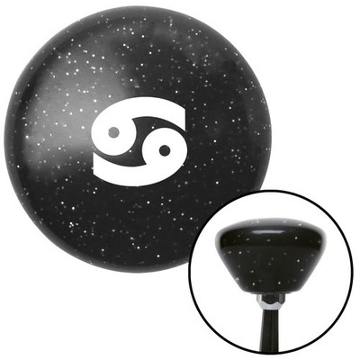 White Cancer Black Retro Metal Flake Shift Knob w/ M16x1.5 Insert Shifter Auto