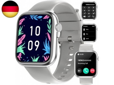 Smartwatch Damen Herren, 1.83'' HD Touch Fitnessuhr mit Telefonfunktion,