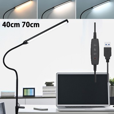LED Schreibtischlampe Klemme dimmbar 10 Helligkeitsstufen 3 Farbmodi Leselicht UK