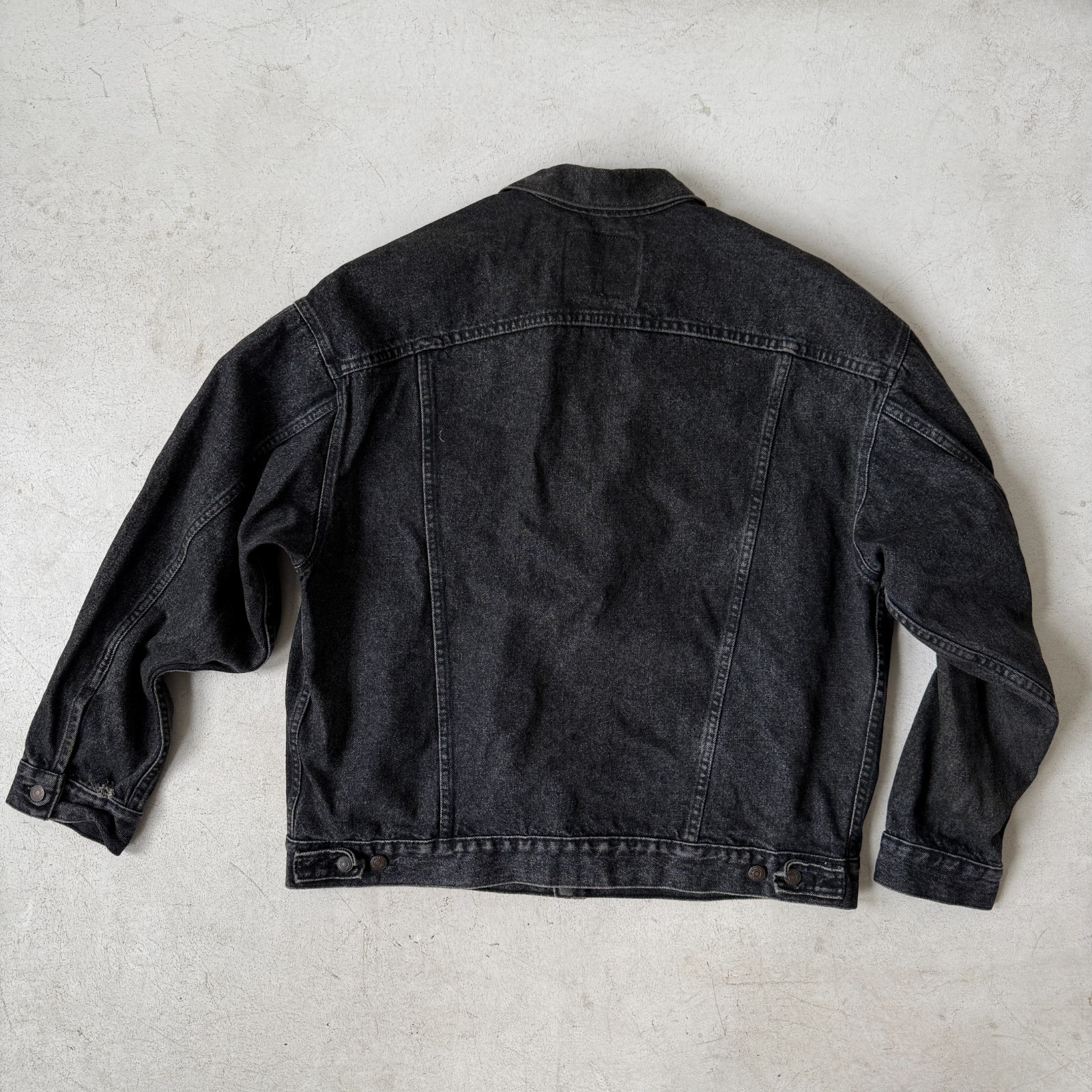 RARE VTG Levi's 70507 4858 BLACK Denim XL Trucker  Jacket Made in USA Type 3 image 4