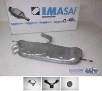 Imasaf Auspuff Endtopf+Anbauteile für VW Golf 5/V+Golf Plus 1.4 TSI+2.0 FSI 55Mm