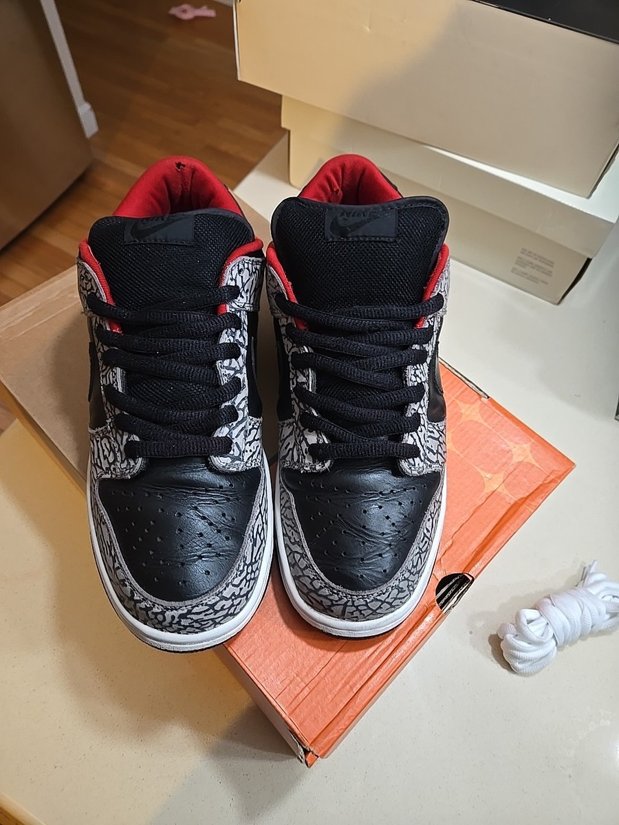 Size 10 - Nike Supreme x Dunk Pro SB Low Black Cement🖤❤️🩶 2002