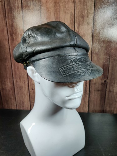 Vintage HARLEY-DAVIDSON Leather Hat 