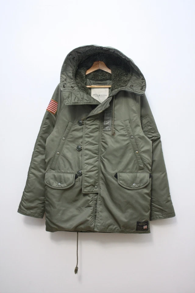 Parka para hombre Denim & Supply Ralph Laurent verde oliva Foto 3 de 4