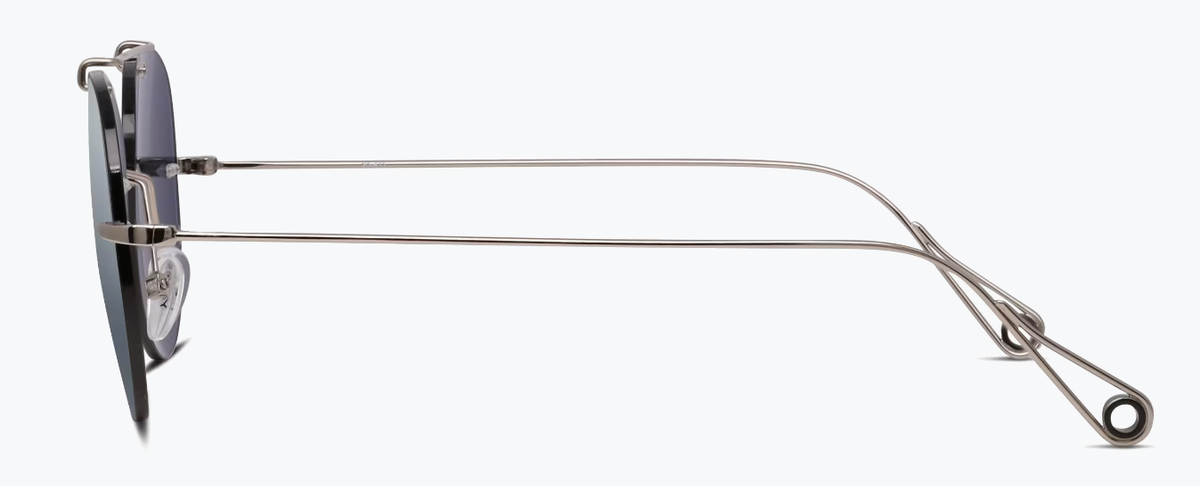 よっしー　0519 Dextera hoop earrings, Octagon shape, Small, White, Gold