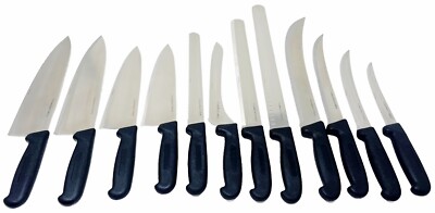 Columbia Cutlery Commercial Kitchen Knife Set- Choose 6 Pc or 12 Pc Culinary Set