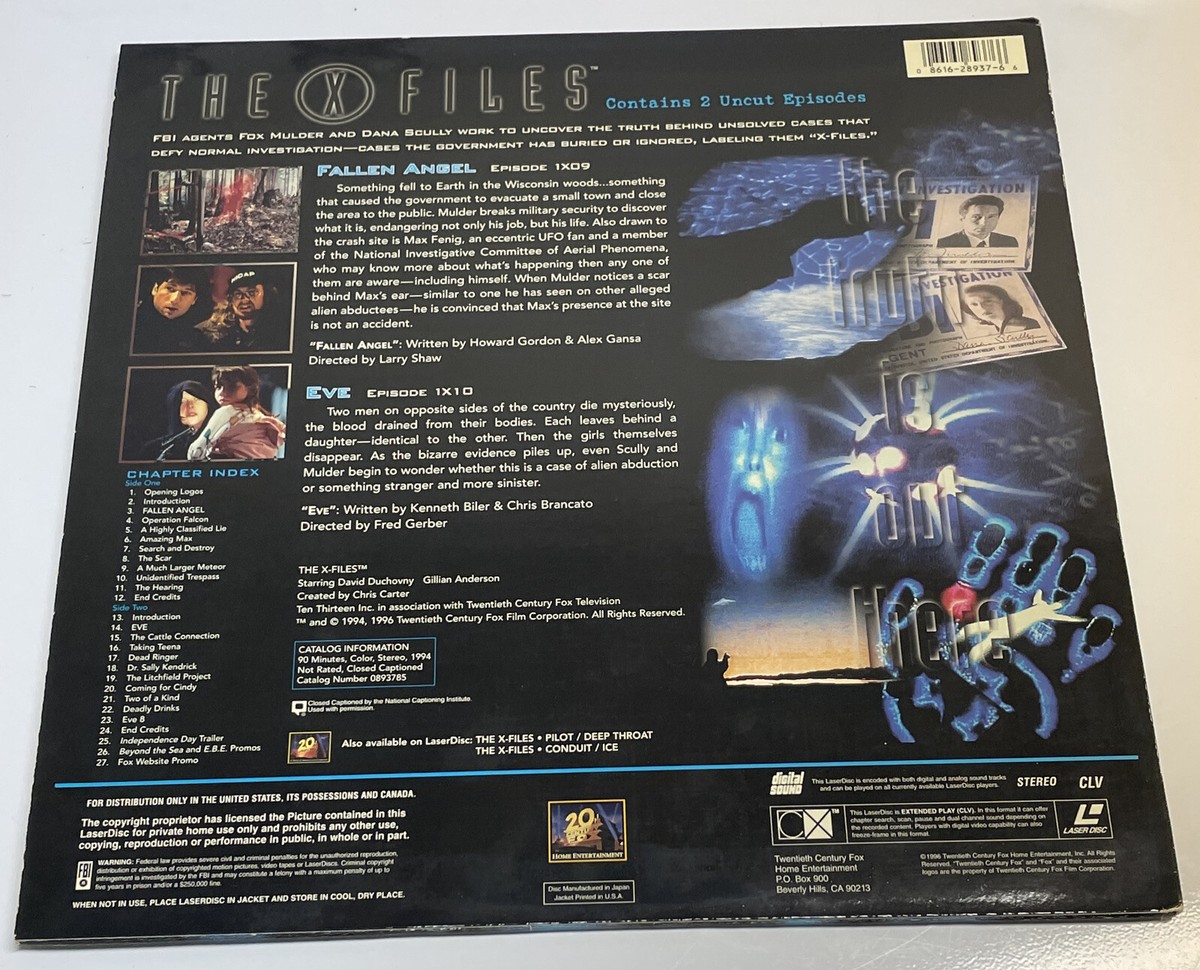 LD：レーザーディスク）X-FILES Season1 BOX X-FILES