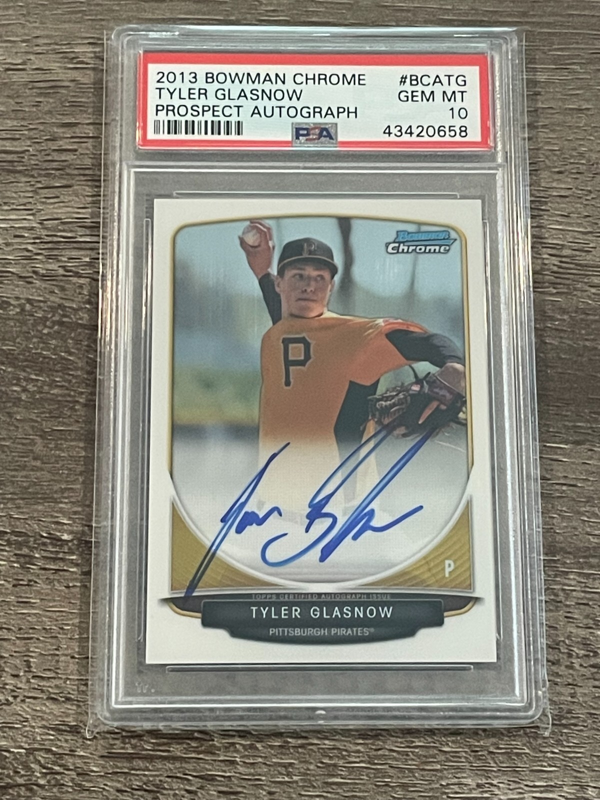 Tyler Glasnow 2013 1st Bowman Chrome Rookie Card Auto PSA 10 