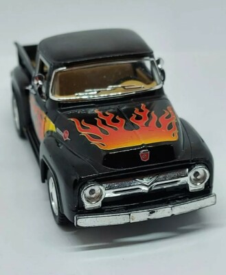 1956 FORD F-100 Pickup loose 1/36 scale, black with flames