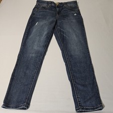 Democracy Ab Technology Women Blue Denim Skinny Jeans Size 10 32x28 Stretch