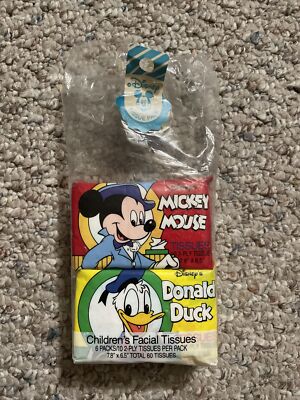Vintage 90's Disney Tissue Paper 4 Pack Mickey Mouse Donald Duck