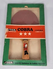 Vintage Cobra Stiga Alser Champion Bat Paddle Blade In Original Box