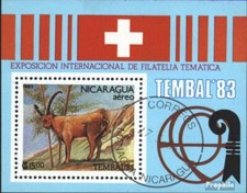 Nicaragua block149 oblitéré 1983 tembel `83