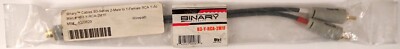 Binary B3 High Performance B3-Y-RCA-2M1F, 2-Male To 1-Female RCA Y-Adapter, New