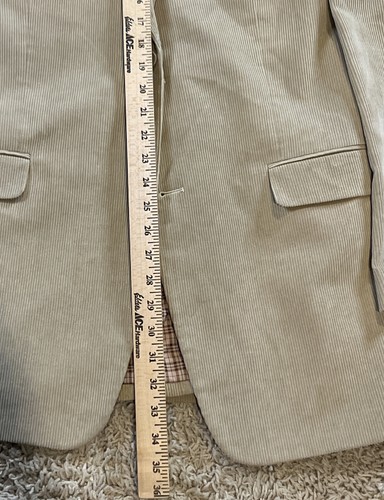 Saddlebred 42 Long Corduroy Blazer Jacket Beige Cream Color - Picture 5 of 8