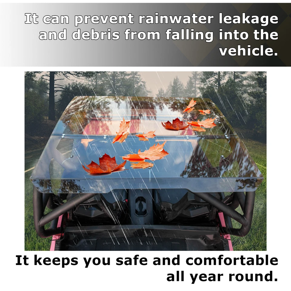 Techo teñido de humo de alta resistencia recubierto duro para Can-Am Commander 800 1000 2014-2020 Foto 4 de 4