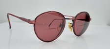 Vintage Blue Ray Casper 0004 Rose Oval Metal Sunglasses Italy FRAMES ONLY