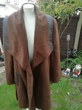 Planet Bnwt Brown Size 18 Wrapover Winter Coat Wool/alpaca Mix Ap To Ap 60cms
