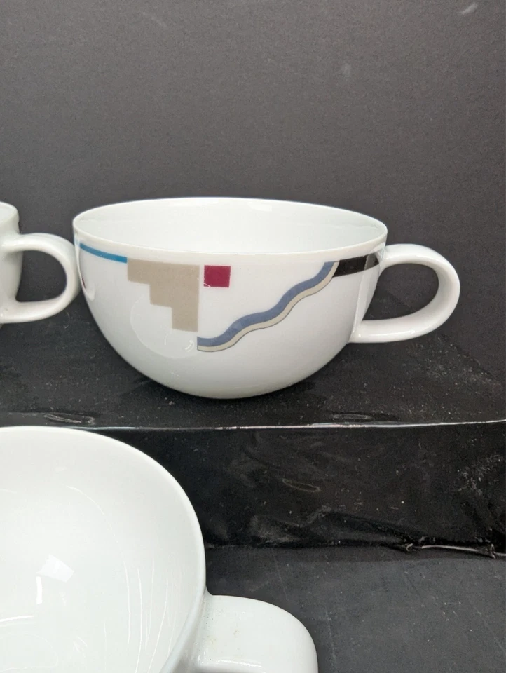 Studio Nova Y0105 Attitudes design geométrico plano 6 oz xícara de café conjunto de 3 - Imagem 3 de 4