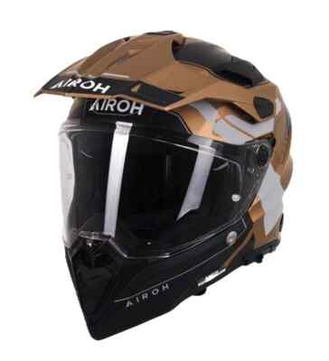 Airoh Commander 2 Adventure Acu Gold Ece 22.06 Motorrad Helm Gold Matt