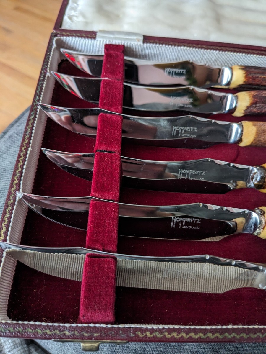 Hoffritz England genuine staghorn steak knives - set of 6 | eBay
