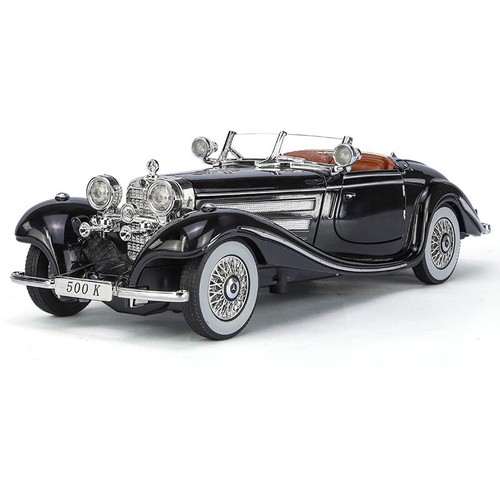 1/24 Mercedes-Benz 500K Vintage Car Diecast Vehicle Model Car Collectible Toy - Picture 11 of 13