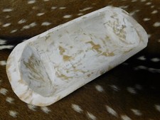  Carved Wooden Dough Bowl Primitive Wood Trencher Tray Rustic Home Decor 10-12"