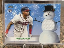 2021 Topps Holiday Christian Pache Relic Patch Card #WRC-CP Atlanta Braves