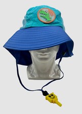  25 Fenely Kids Boys Blue Dinosaur Whistle Strap Boonie Hat One Size