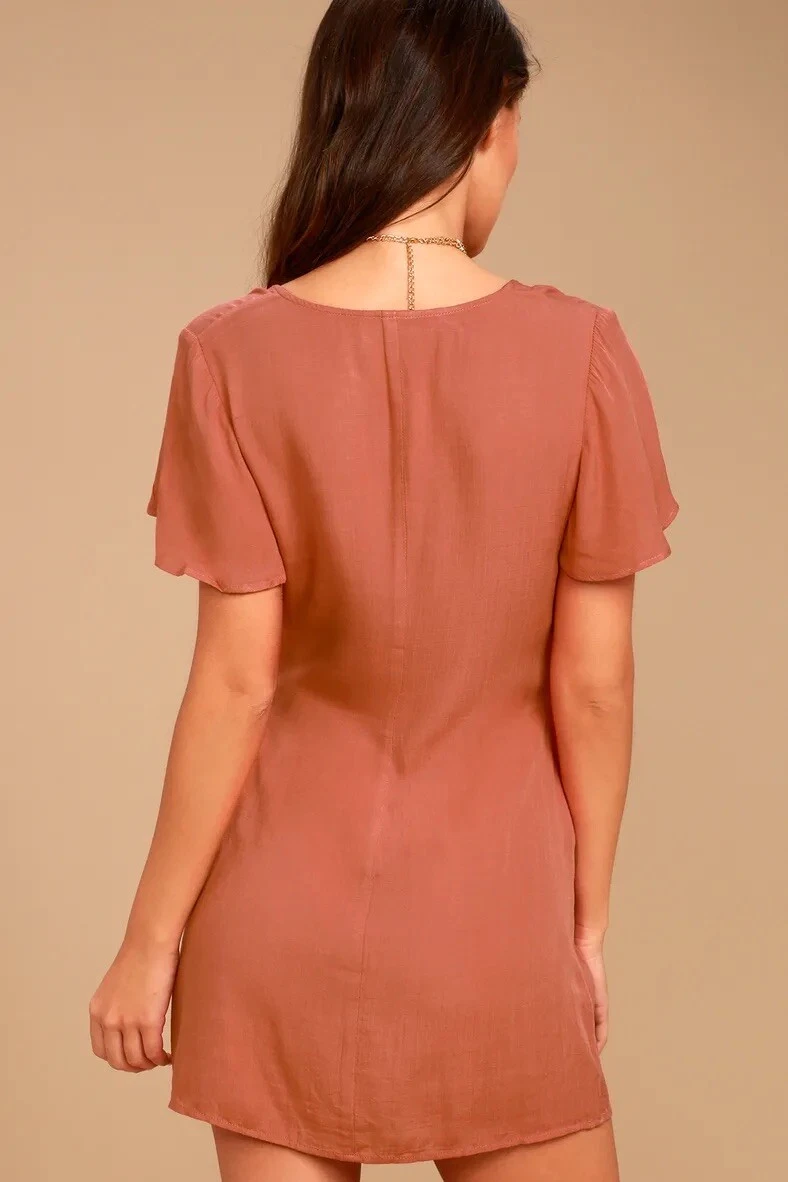 Vashti rusty rose cheap wrap dress